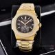 Clone Patek Philippe Nautilus Yellow Gold Diamond Bezel Chronograph Watches (6)_th.jpg